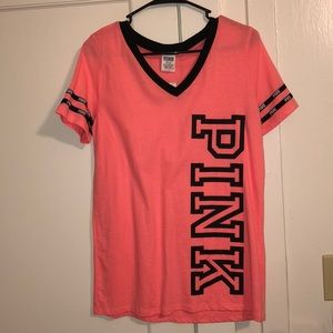 pink logo tshirt